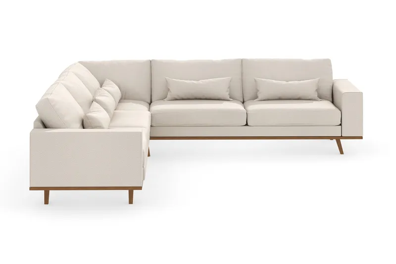 Copenhagen 6-sits L-formad Hörnsoffa i Tyg - Beige - Möbler - Vardagsrum - Soffor - Hörnsoffor