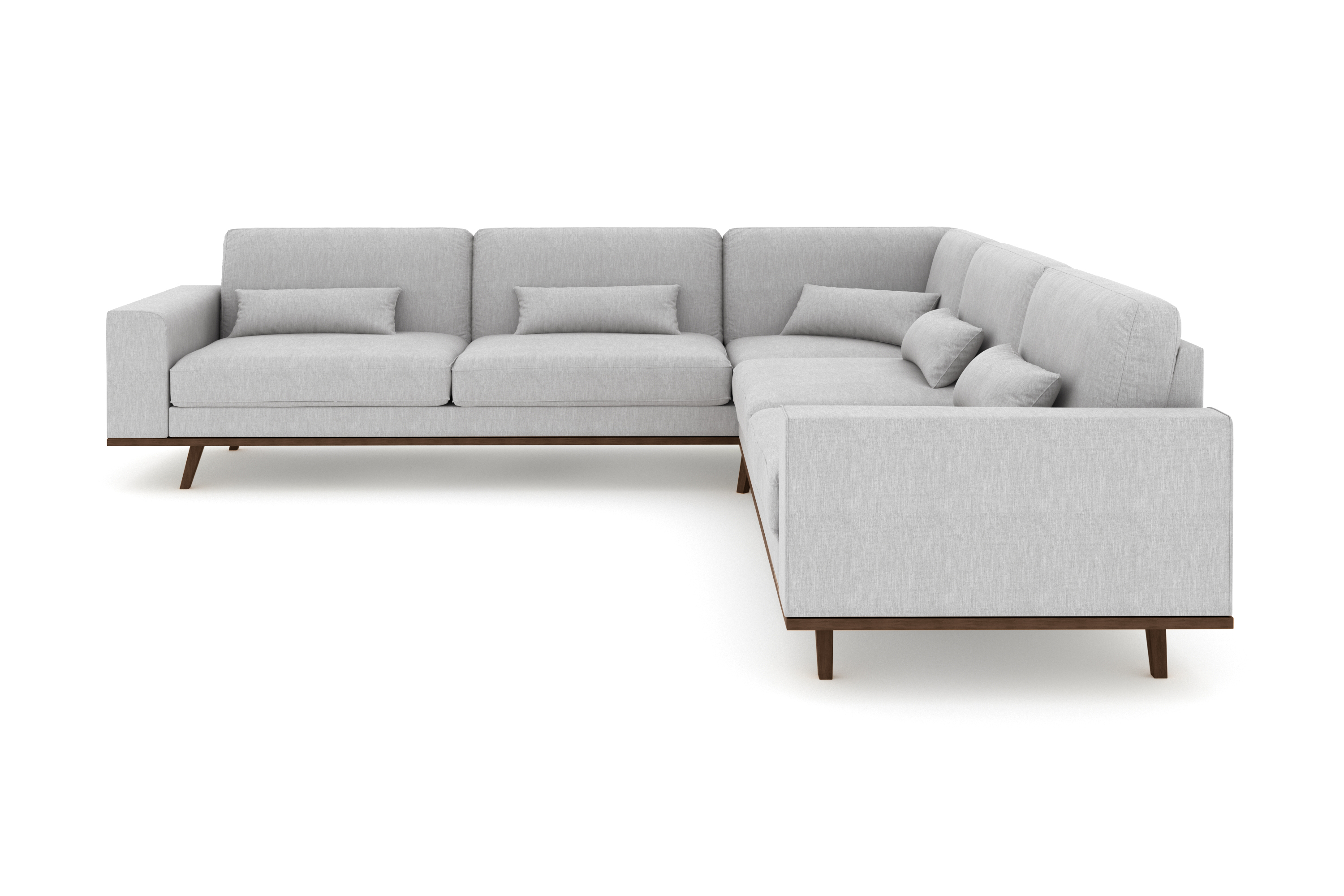 copenhagen 6-sits l-formad hörnsoffa i tyg - grå