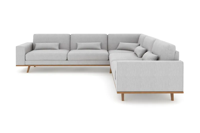 Copenhagen 6-sits L-formad Hörnsoffa i Tyg - Grå - Möbler - Vardagsrum - Soffor - Hörnsoffor