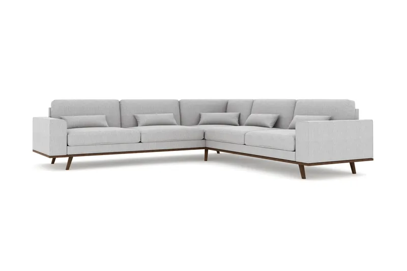 Copenhagen 6-sits L-formad Hörnsoffa i Tyg - Grå - Möbler - Vardagsrum - Soffor - Hörnsoffor