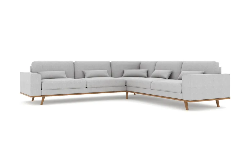 Copenhagen 6-sits L-formad Hörnsoffa i Tyg - Grå - Möbler - Vardagsrum - Soffor - Hörnsoffor