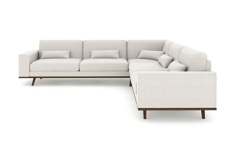 Copenhagen 6-sits L-formad Hörnsoffa i Tyg, Ljusgrå