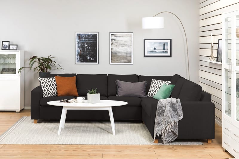 Crazy 5-sits Vändbar L-formad Large Hörnsoffa i Tyg - Antracit - Möbler - Vardagsrum - Soffor - Hörnsoffor