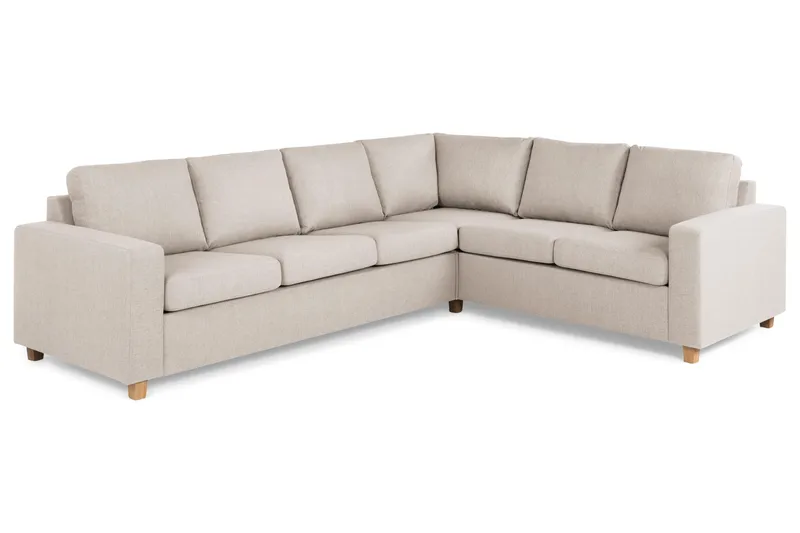 Crazy 5-sits Vändbar L-formad Large Hörnsoffa i Tyg - Beige - Möbler - Vardagsrum - Soffor - Hörnsoffor
