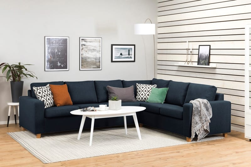 Crazy 5-sits Vändbar L-formad Large Hörnsoffa i Tyg - Blå - Möbler - Vardagsrum - Soffor - Hörnsoffor