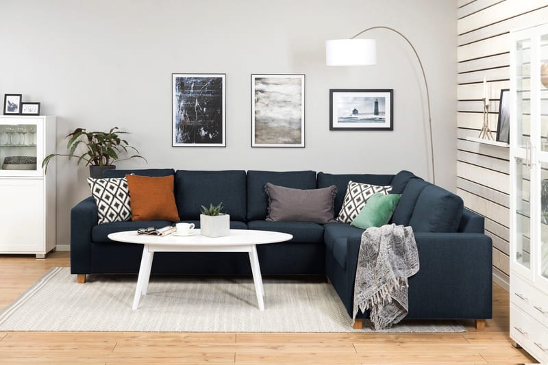 Crazy 5-sits Vändbar L-formad Large Hörnsoffa i Tyg - Blå - Möbler - Vardagsrum - Soffor - Hörnsoffor