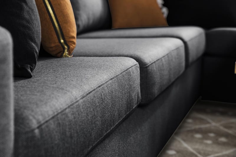 Crazy 5-sits Vändbar L-formad Large Hörnsoffa i Tyg - Mörkgrå - Möbler - Vardagsrum - Soffor - Hörnsoffor