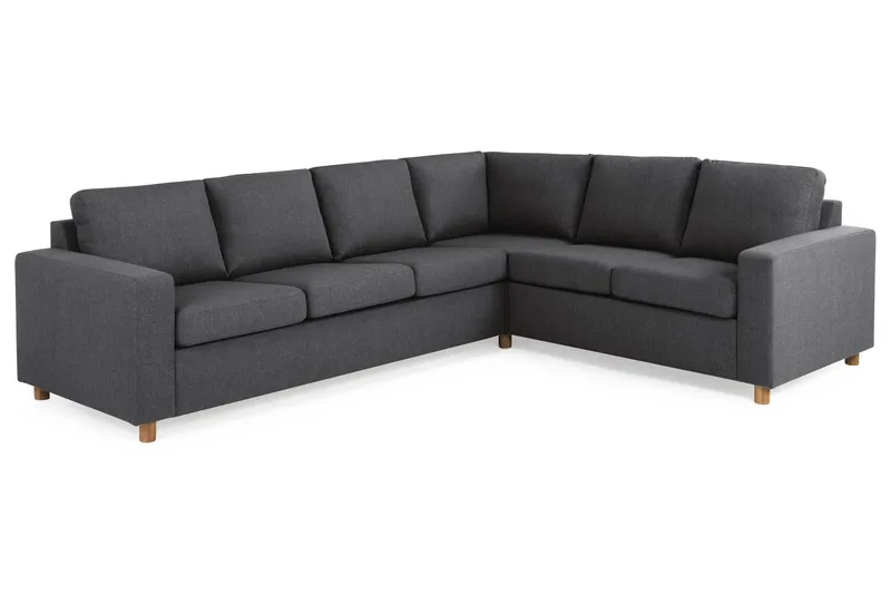 Crazy 5-sits Vändbar L-formad Large Hörnsoffa i Tyg - Mörkgrå - Möbler - Vardagsrum - Soffor - Hörnsoffor
