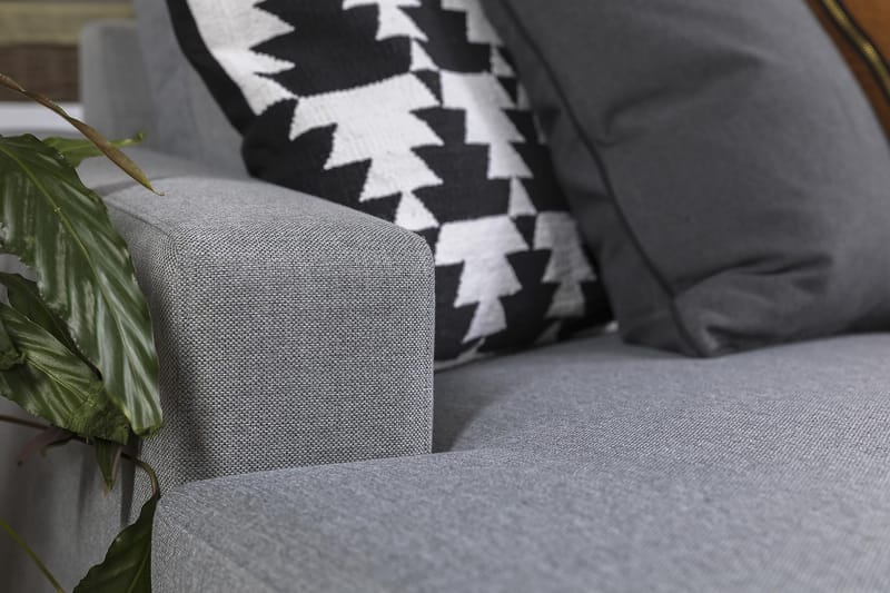 Crazy 5-sits Vänstervänd U-formad Hörnsoffa med divan i Tyg - Grå - Möbler - Vardagsrum - Soffor - Hörnsoffor