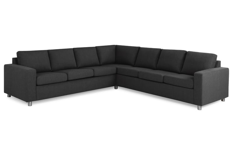 Crazy 6-sits Vändbar L-formad X-Large Hörnsoffa i Tyg - Antracit - Möbler - Vardagsrum - Soffor - Hörnsoffor