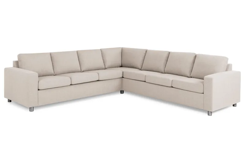 Crazy 6-sits Vändbar L-formad X-Large Hörnsoffa i Tyg - Beige - Möbler - Vardagsrum - Soffor - Hörnsoffor