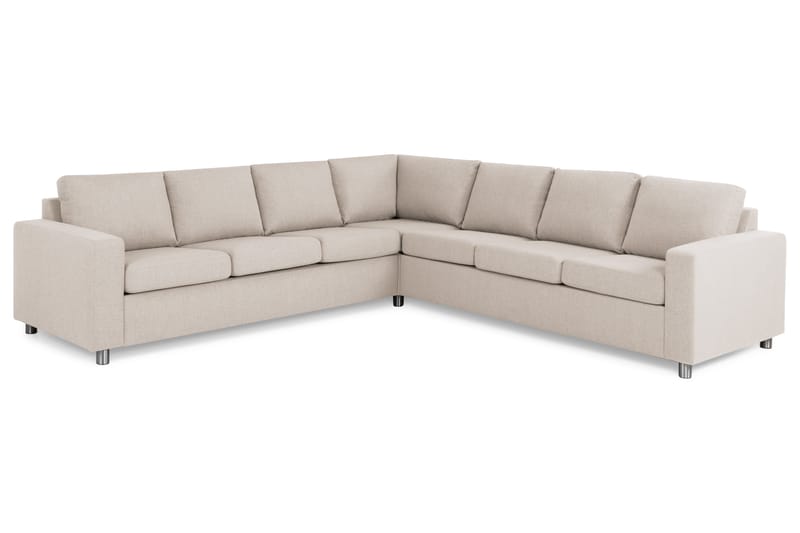 Crazy 6-sits Vändbar L-formad X-Large Hörnsoffa i Tyg - Beige - Möbler - Vardagsrum - Soffor - Hörnsoffor