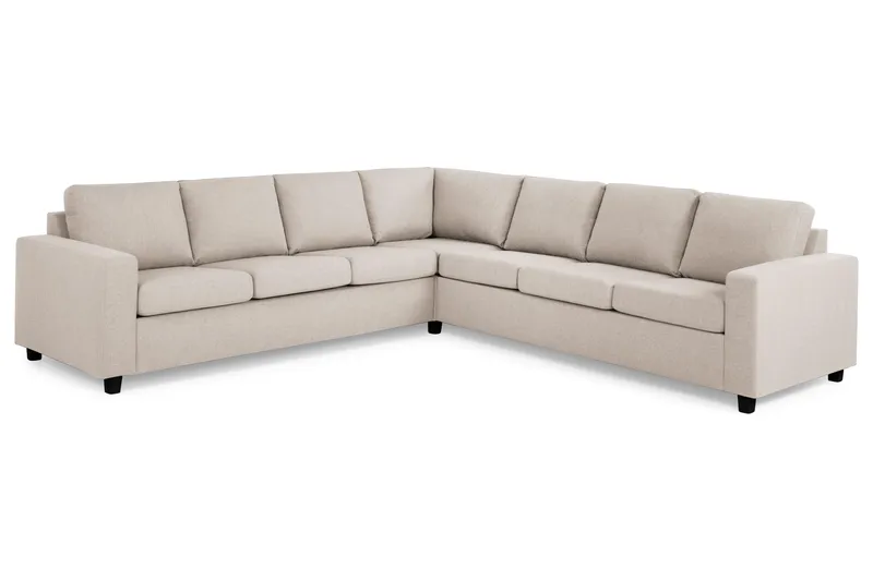 Crazy 6-sits Vändbar L-formad X-Large Hörnsoffa i Tyg - Beige - Möbler - Vardagsrum - Soffor - Hörnsoffor