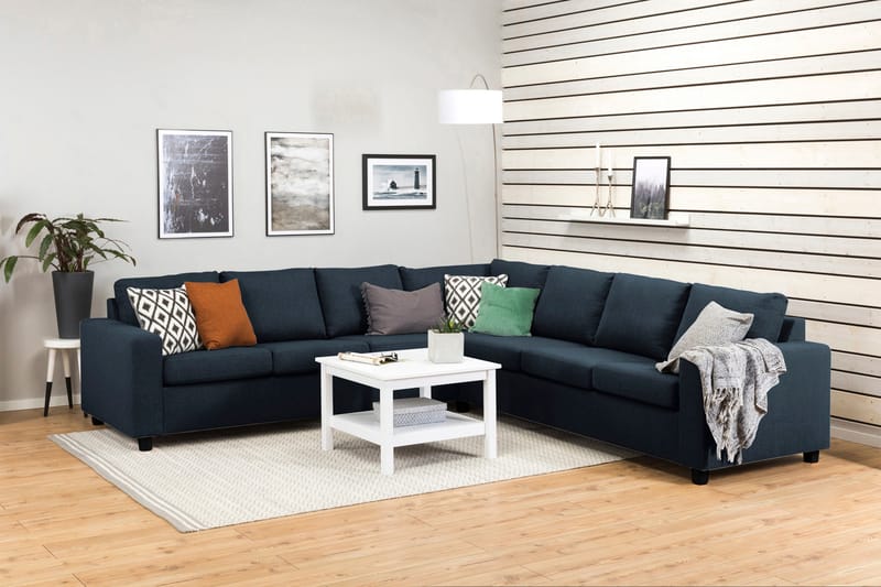 Crazy 6-sits Vändbar L-formad X-Large Hörnsoffa i Tyg - Blå - Möbler - Vardagsrum - Soffor - Hörnsoffor