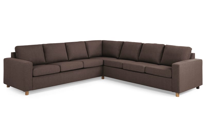 Crazy 6-sits Vändbar L-formad X-Large Hörnsoffa i Tyg - Brun - Möbler - Vardagsrum - Soffor - Hörnsoffor