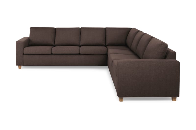 Crazy 6-sits Vändbar L-formad X-Large Hörnsoffa i Tyg - Brun - Möbler - Vardagsrum - Soffor - Hörnsoffor