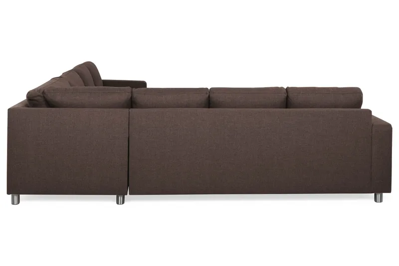 Crazy 6-sits Vändbar L-formad X-Large Hörnsoffa i Tyg - Brun - Möbler - Vardagsrum - Soffor - Hörnsoffor
