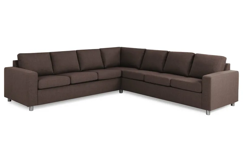 Crazy 6-sits Vändbar L-formad X-Large Hörnsoffa i Tyg - Brun - Möbler - Vardagsrum - Soffor - Hörnsoffor