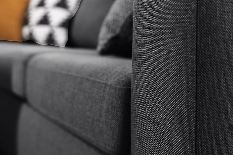 Crazy 6-sits Vändbar L-formad X-Large Hörnsoffa i Tyg - Mörkgrå - Möbler - Vardagsrum - Soffor - Hörnsoffor