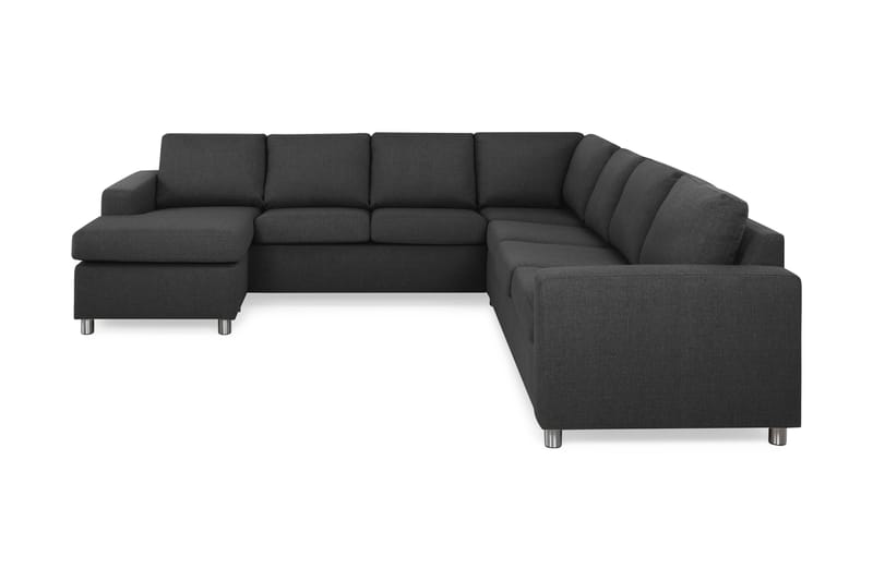Crazy 6-sits Vänstervänd U-formad Large Hörnsoffa med divan i Tyg - Antracit - Möbler - Vardagsrum - Soffor - Hörnsoffor