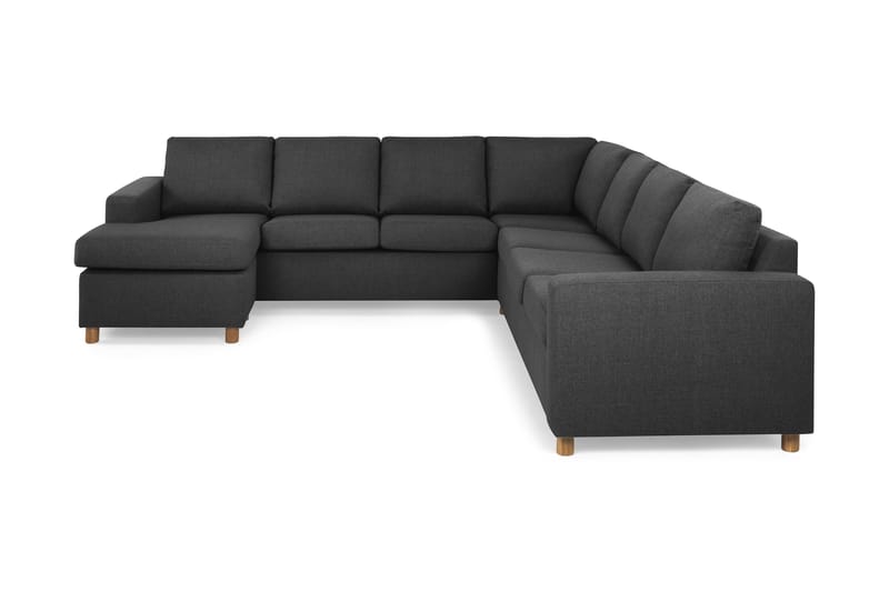 Crazy 6-sits Vänstervänd U-formad Large Hörnsoffa med divan i Tyg - Antracit - Möbler - Vardagsrum - Soffor - Hörnsoffor