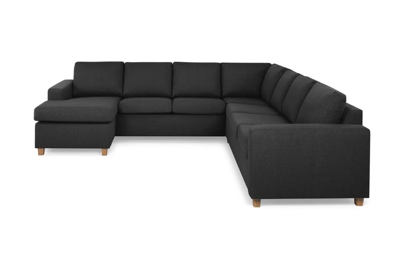 Crazy 6-sits Vänstervänd U-formad Large Hörnsoffa med divan i Tyg - Antracit - Möbler - Vardagsrum - Soffor - Hörnsoffor