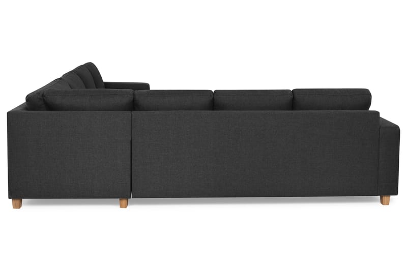 Crazy 6-sits Vänstervänd U-formad Large Hörnsoffa med divan i Tyg - Antracit - Möbler - Vardagsrum - Soffor - Hörnsoffor