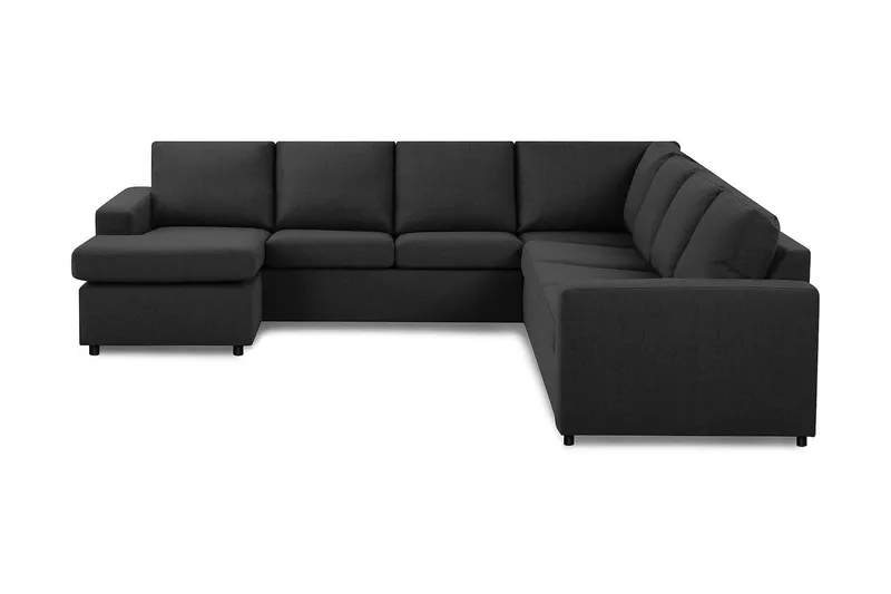 Crazy 6-sits Vänstervänd U-formad Large Hörnsoffa med divan i Tyg - Antracit - Möbler - Vardagsrum - Soffor - Hörnsoffor