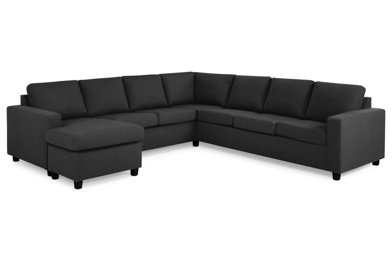 Crazy 6-sits Vänstervänd U-formad Large Hörnsoffa med divan i Tyg - Antracit - Möbler - Vardagsrum - Soffor - Hörnsoffor