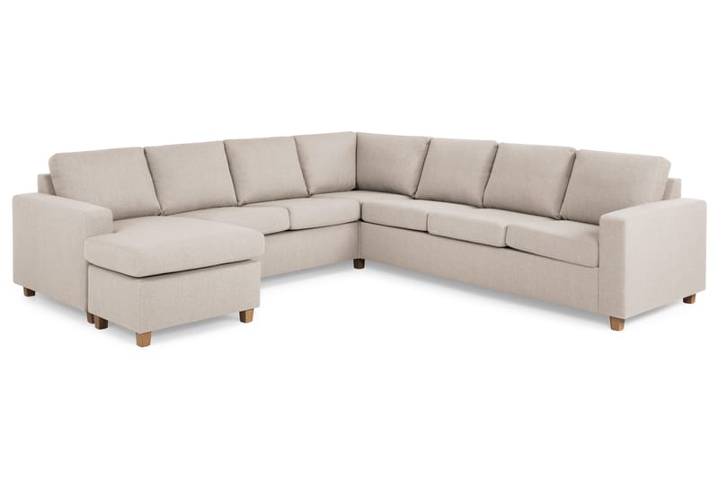Crazy 6-sits Vänstervänd U-formad Large Hörnsoffa med divan i Tyg - Beige - Möbler - Vardagsrum - Soffor - Hörnsoffor