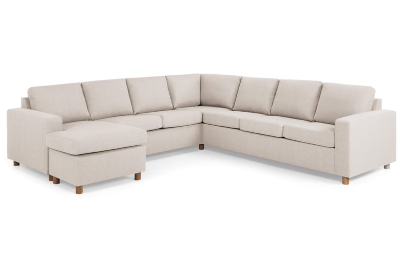 Crazy 6-sits Vänstervänd U-formad Large Hörnsoffa med divan i Tyg - Beige - Möbler - Vardagsrum - Soffor - Hörnsoffor