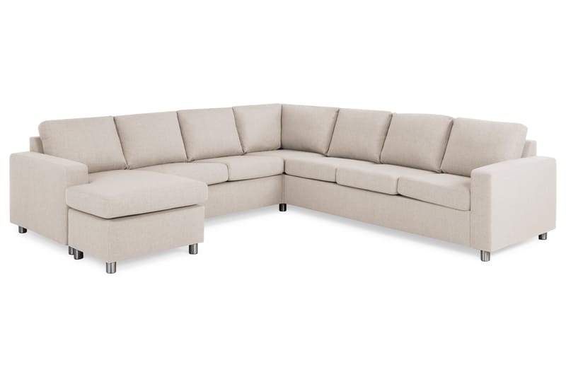 Crazy 6-sits Vänstervänd U-formad Large Hörnsoffa med divan i Tyg - Beige - Möbler - Vardagsrum - Soffor - Hörnsoffor