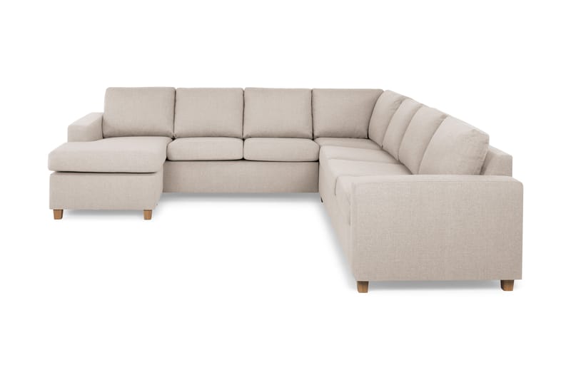 Crazy 6-sits Vänstervänd U-formad Large Hörnsoffa med divan i Tyg - Beige - Möbler - Vardagsrum - Soffor - Hörnsoffor