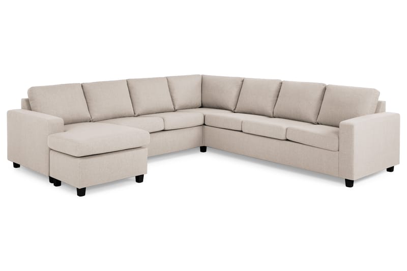 Crazy 6-sits Vänstervänd U-formad Large Hörnsoffa med divan i Tyg - Beige - Möbler - Vardagsrum - Soffor - Hörnsoffor