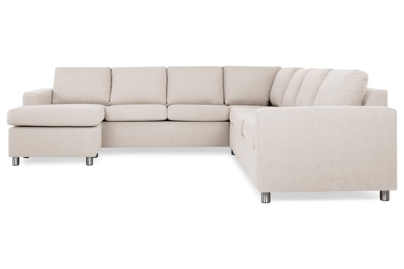 Crazy 6-sits Vänstervänd U-formad Large Hörnsoffa med divan i Tyg - Beige - Möbler - Vardagsrum - Soffor - Hörnsoffor