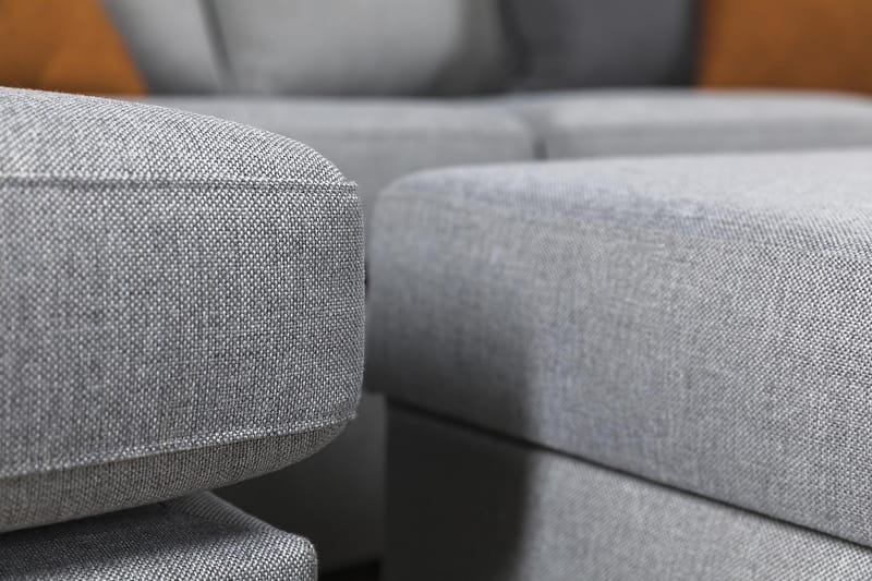 Crazy 6-sits Vänstervänd U-formad Large Hörnsoffa med divan i Tyg - Grå - Möbler - Vardagsrum - Soffor - Hörnsoffor
