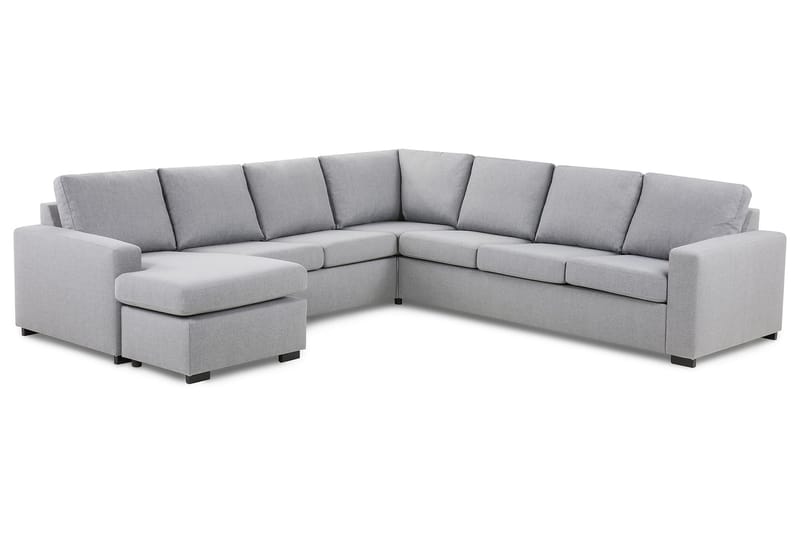 Crazy 6-sits Vänstervänd U-formad Large Hörnsoffa med divan i Tyg - Grå - Möbler - Vardagsrum - Soffor - Hörnsoffor