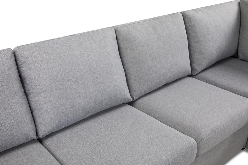 Crazy 6-sits Vänstervänd U-formad Large Hörnsoffa med divan i Tyg - Grå - Möbler - Vardagsrum - Soffor - Hörnsoffor