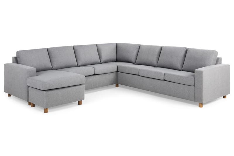 Crazy 6-sits Vänstervänd U-formad Large Hörnsoffa med divan i Tyg - Grå - Möbler - Vardagsrum - Soffor - Hörnsoffor