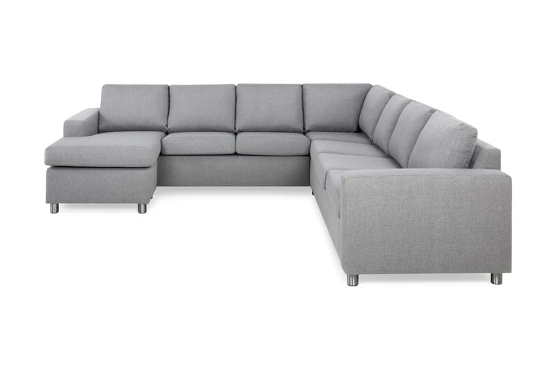Crazy 6-sits Vänstervänd U-formad Large Hörnsoffa med divan i Tyg - Grå - Möbler - Vardagsrum - Soffor - Hörnsoffor