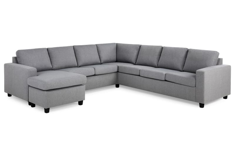 Crazy 6-sits Vänstervänd U-formad Large Hörnsoffa med divan i Tyg - Grå - Möbler - Vardagsrum - Soffor - Hörnsoffor