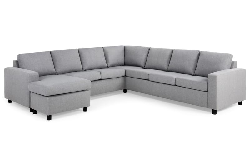 Crazy 6-sits Vänstervänd U-formad Large Hörnsoffa med divan i Tyg - Grå - Möbler - Vardagsrum - Soffor - Hörnsoffor