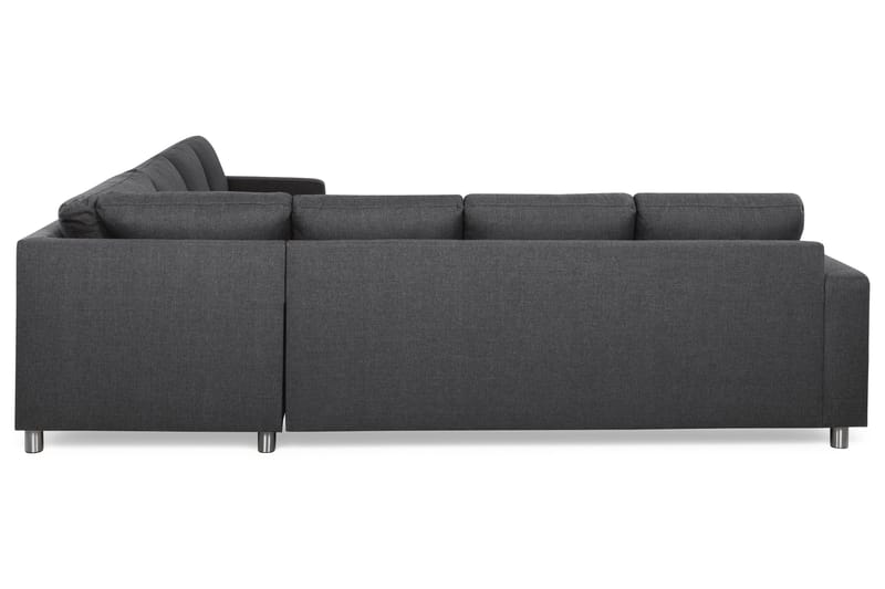 Crazy 6-sits Vänstervänd U-formad Large Hörnsoffa med divan i Tyg - Mörkgrå - Möbler - Vardagsrum - Soffor - Hörnsoffor