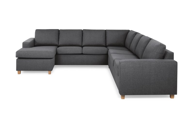 Crazy 6-sits Vänstervänd U-formad Large Hörnsoffa med divan i Tyg - Mörkgrå - Möbler - Vardagsrum - Soffor - Hörnsoffor