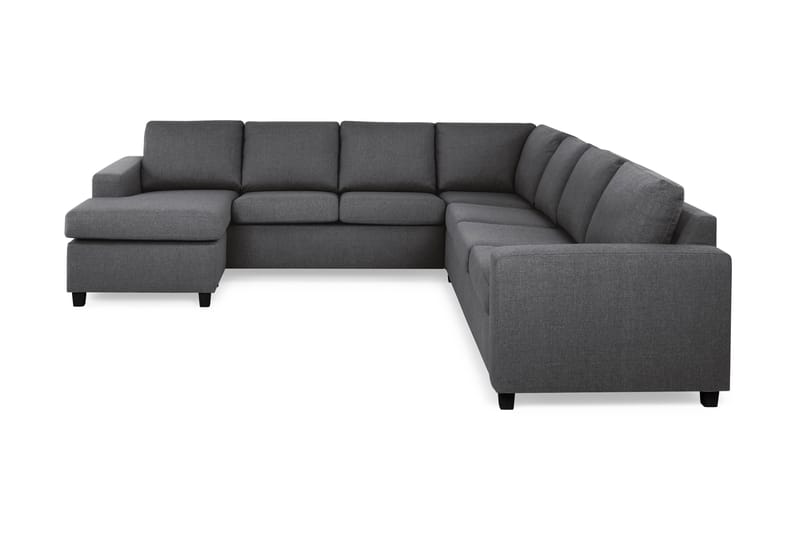 Crazy 6-sits Vänstervänd U-formad Large Hörnsoffa med divan i Tyg - Mörkgrå - Möbler - Vardagsrum - Soffor - Hörnsoffor