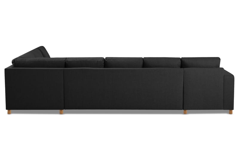 Crazy 6-sits Vänstervänd U-formad X-Large Hörnsoffa med divan i Tyg - Antracit - Möbler - Vardagsrum - Soffor - Hörnsoffor