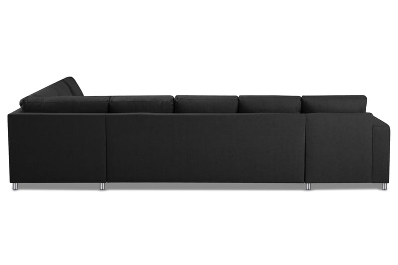 Crazy 6-sits Vänstervänd U-formad X-Large Hörnsoffa med divan i Tyg - Antracit - Möbler - Vardagsrum - Soffor - Hörnsoffor