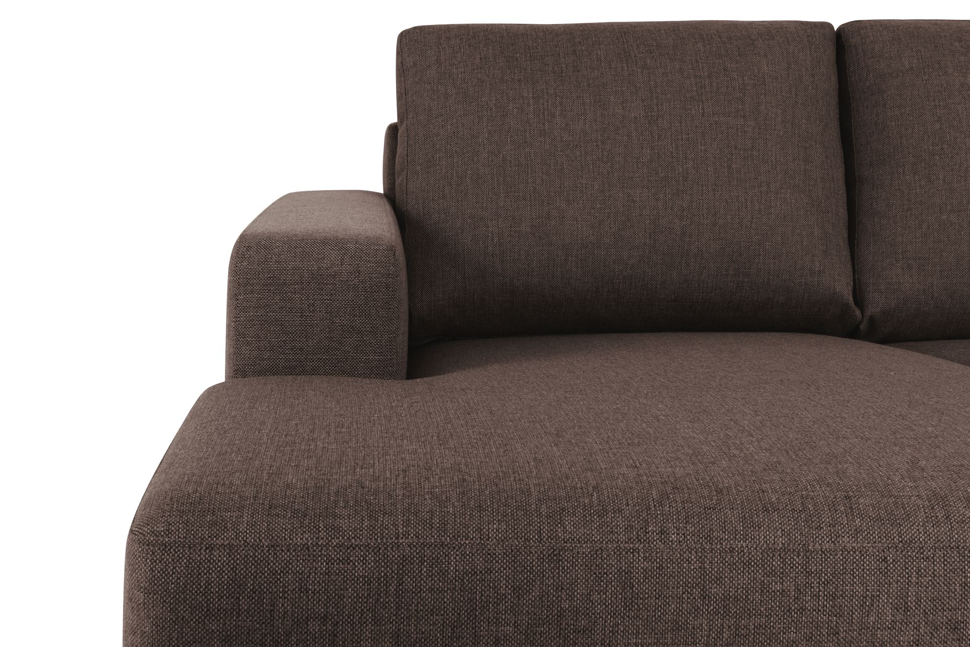 Crazy 6-sits Vänstervänd U-formad X-Large Hörnsoffa med divan i Tyg - Brun - Möbler - Vardagsrum - Soffor - Hörnsoffor