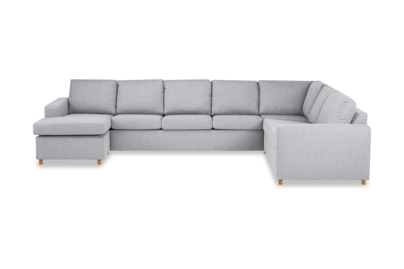Crazy 6-sits Vänstervänd U-formad X-Large Hörnsoffa med divan i Tyg - Grå - Möbler - Vardagsrum - Soffor - Hörnsoffor
