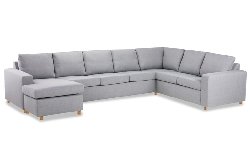 Crazy 6-sits Vänstervänd U-formad X-Large Hörnsoffa med divan i Tyg - Grå - Möbler - Vardagsrum - Soffor - Hörnsoffor